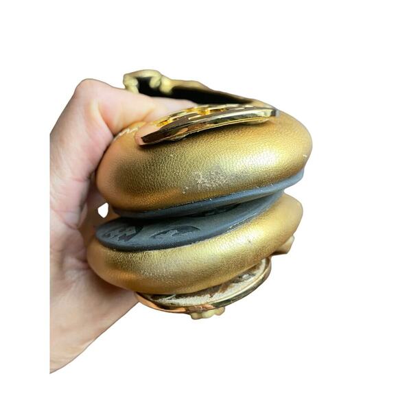 Tory Burch Reva Gold Leather Ballet Flats Women’s Shoes Logo Medallion 7.5 - Picture 7 of 12